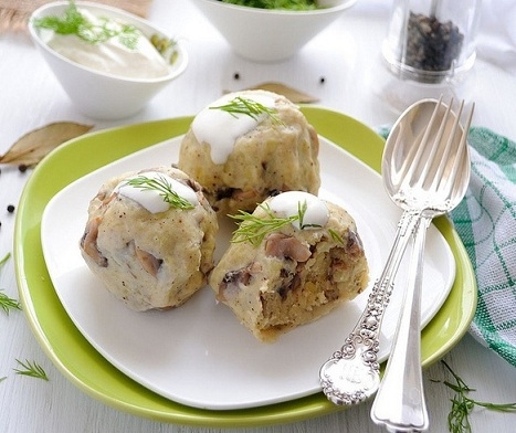 Фото для рецепта: Картофельные кнедлики с грибами